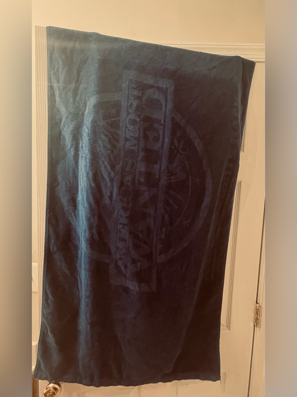 Vintage Beach Towel - Navy Blue - Americas Most Wanted Commemorative Towel
